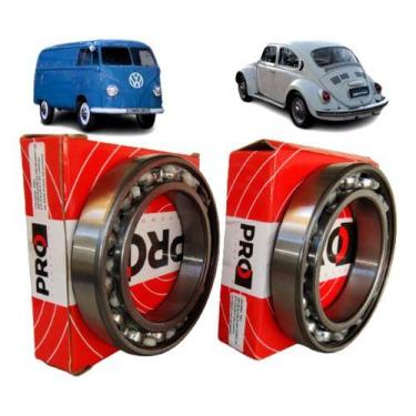 Imagem de Kit 2 Rolamento Lateral Satelite Vw Fusca/brasilia Até 1975 - Girar Ro