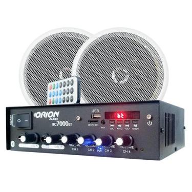 Imagem de Kit Som Residencial Amplificador + 2 Caixas Som Orion 70w