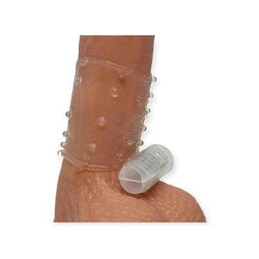 Imagem de Meia Capa Peniana Vibratória com Cerdas Estimuladoras e Massageadoras 