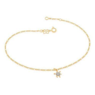 Imagem de Tornozeleira banhado ouro 3x 24k 18k e 22k feminina pulseira de pé ber