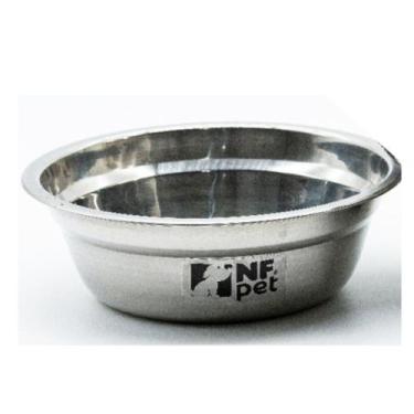 Imagem de Comedouro Bebedouro Bacia Inox Média NF Pet 1,2L, Inox
