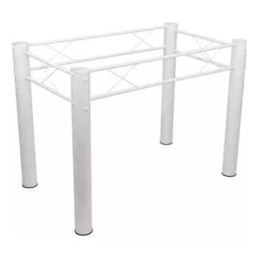 Imagem de Base Perna Pe BCO Mesa Tubular Aco para Tampo 150x80 - Kkutil