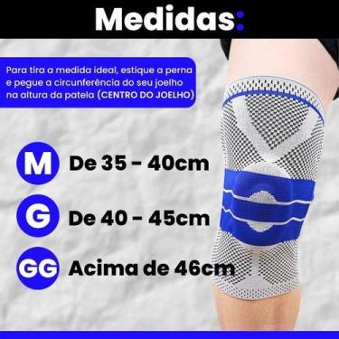 Imagem de Joelheira Articulada Ortopedica Compressão Silicone Patelar - MHR, M(3