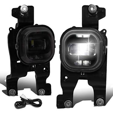 Imagem de DNA Motoring FL-ZTL-326-SM Caixa Preta Lente Fumê 12V Luzes de Neblina LED Brancas Substituição para 08-10 F250 F350 F450 F550 SD