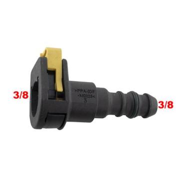 Imagem de Conector Quick Reta Mangueira Injeção 3/8 Universal - PARAISO DAS MANG