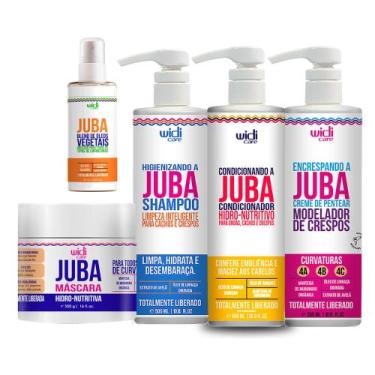 Imagem de Kit Juba Encrespando, Shampoo, Cond, Máscara e Blend - Widi Care