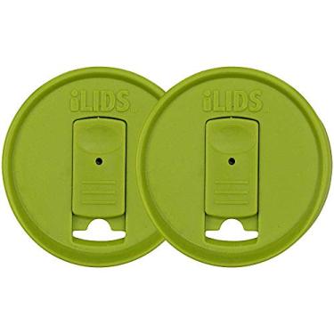 Imagem de iLIDS Tampa para bebida Mason Jar, Embalagem com 2, Lime Green, Regular Mouth, 1