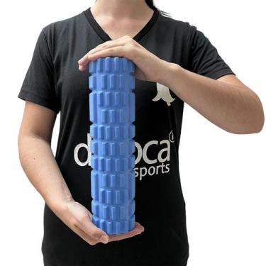 Imagem de Rolo de Liberação Miofascial Pilates 30x8cm Azul Liftness Dafoca Sport