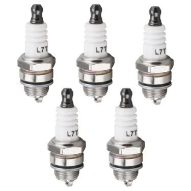 Imagem de YINETTECH 5 velas de ignição de metal WSR6F compatíveis com Stihl 026 MS260 MS 260 Adequado para a maioria dos cortadores de grama