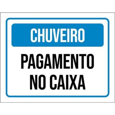 Imagem de Kit 3 Placas Chuveiro Pagamento No Caixa
