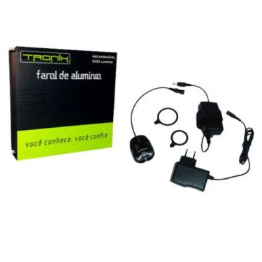 Imagem de Farol de Alumínio Preto Led 500 Lumens Com Bateria Recarregável 4 Funç