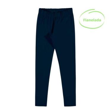 Imagem de Legging Flanelada Infantil Feminina Inverno Escolar Uniforme Dia a Dia
