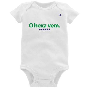 Imagem de Body Bebê O hexa vem - Foca na Moda, Branco, P