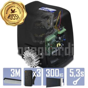 Imagem de Kit Motor Alta Rotação Rossi DZ Atto VIP 3m Crem 3 Control Portão 300K