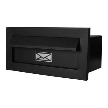 Imagem de Caixa Correio carta Luxo hat chapeu preta fosca 23 cm profundidade - T