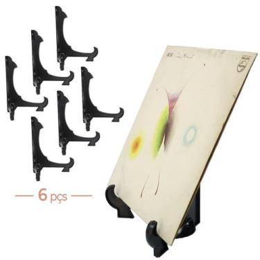 Imagem de Kit Com 6 Peças Suporte Para Pratos e Azulejos Preto 24cm - AC