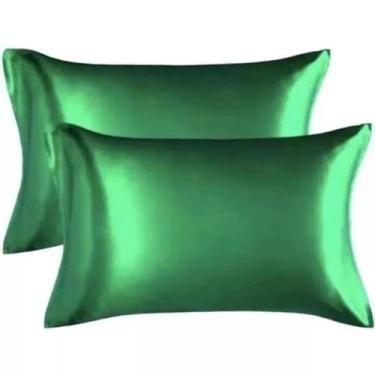 Imagem de Kit 02 Fronhas De Cetim (01 Par) Anti Frizz Macio 50cm x 70cm - Veroni