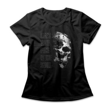 Imagem de Camiseta Feminina Life's True Face Is The Skull - Studio Geek, P, Pret