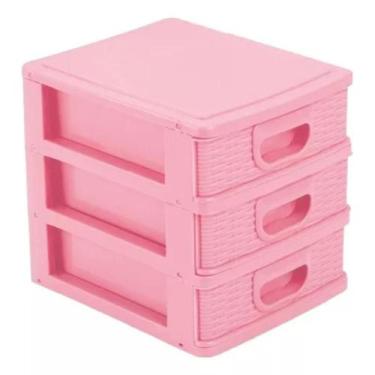 Imagem de Mini Porta Tudo para Casa Texturizado Gaveteiro Organizador 15x13x14cm