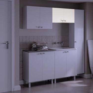Imagem de Armário Multiuso para Lavanderia Duo 70cm 2 Portas Branco