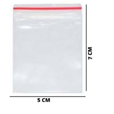 Imagem de 500 Sacos Saquinho Zip Lock Hermético 5x7cm Abre E Fecha - Talge