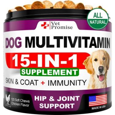Imagem de Multivitamínico mastigável para cães Vet Promise Senior & Puppy 120 Ch