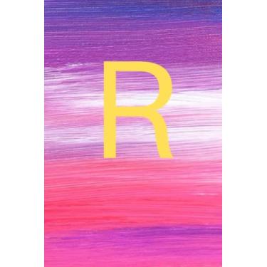 Imagem de R: Letter R Initial Alphabet Monogram Notebook & Confetti Monogrammed Blank Lined Note Book & Diary, Writing, Expression, Taking Notes & Gift For Kids,Girls and Women-Size : 6X9-120 Pages