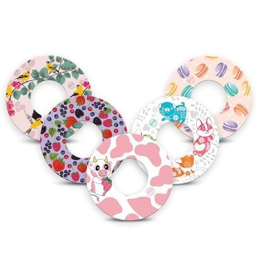 Imagem de ExpressionMed - Adesivo para Libre 2 (pacote com 5) - Feito nos EUA, impermeável, suporte dividido, fita CGM (pacote com variedades de doces)