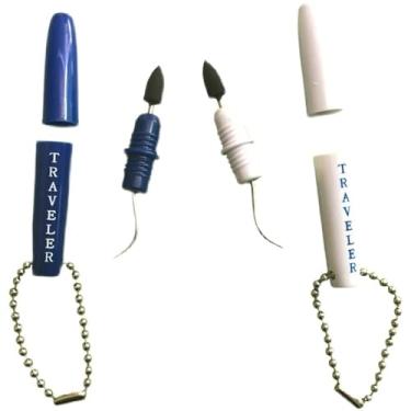 Imagem de Kit de limpeza odontológica para viagem (azul e branco, 1 par)