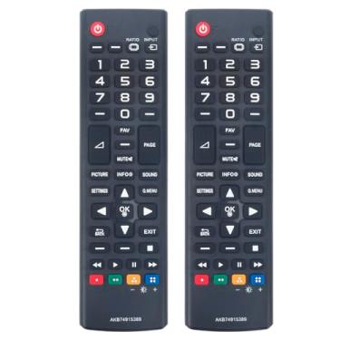Imagem de 【Pacote com 2】AKB74915389 Controle remoto de substituição universal compatível com LG LCD LED Plasma Smart TV PN45 PN65 LA62 LN57 LA64 LN61 LA66 LA69 LA74 LN65 LA71 Series 50LN54000 55LN54000 32LN