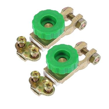 Imagem de X AUTOHAUX 2 peças de pino superior desconexão de energia da bateria com corte desligado isolador interruptor mestre rápido terminal de bateria para carro de barco