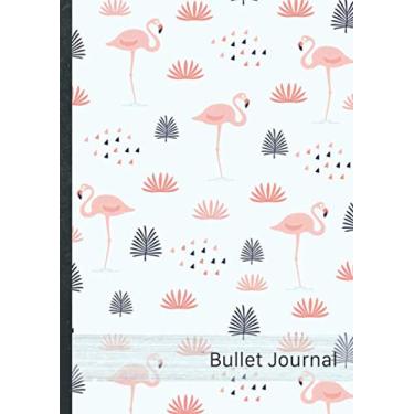 Imagem de Bullet Journal: Dot Grid Notebook Pages • Over 100 dotted pages • Design „Flamingos 109“ • Size A4 (21 x 29,7 cm) • Perfect for Planner, Bullet ... List, Writing, Sketching. Do it yourself! DIY