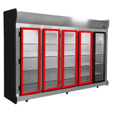 Imagem de 4 Borracha Gaxeta Expositor Para Polofrio 2157 Porta de Vidro 50x150 -
