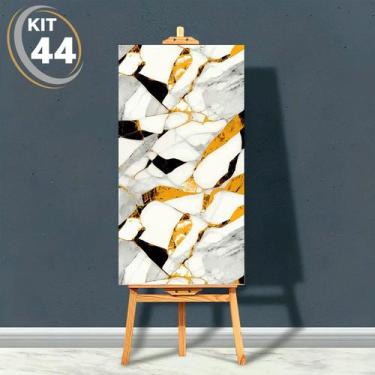 Imagem de Kit 44 Placas Adesivas Marmorizadas 3D Revestimento em Mármore 30x60cm