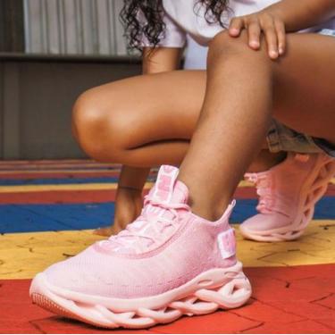 Imagem de Tênis Infantil Sola Trançada Menina Atividades Diárias - EV, Rosa, 33