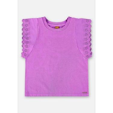 Imagem de Blusa Manga Curta Básica Infantil Up Baby, Roxo, 1