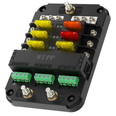 Imagem de Bloco de Fusíveis Automotivo WUPP 12V com Kit de Relé Universal de 6 C