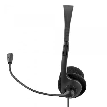Imagem de Headset Custo Benefício, Entrada P2: Fone e Microfone, Haste Regulável, Mic Flexível, Estudo, Home Office, PC, Notebook e Video Game