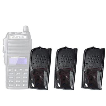 Imagem de Kit 6 Capas Em Couro Para Rádio Comunicador Baofeng Uv-82 - LELLIS ROC