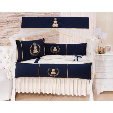 Imagem de kit de berço menino 100 algodão - maria enxovais, URSO ENCANTADO