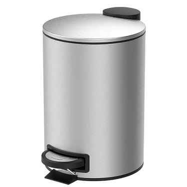 Imagem de Lixeira Pedal e Balde 12L Aço Inox Escovado Spin Brinox