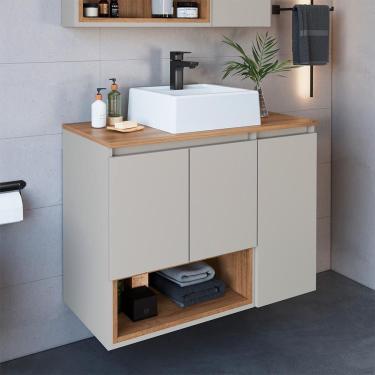 Imagem de Gabinete de Banheiro com Cuba Cecília I 3 pt Arenas e Mel