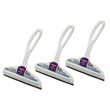 Imagem de Kit 3 Rodinho De Pia Preto Plástico Resistente Cor Branco - Sanremo