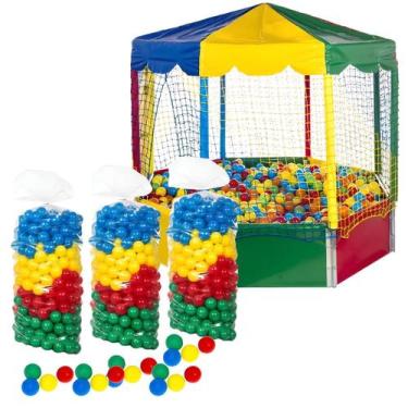 Imagem de Kit Piscina de Bolinhas Oitavada 2,00m Premium 1500 Bolinhas Coloridas
