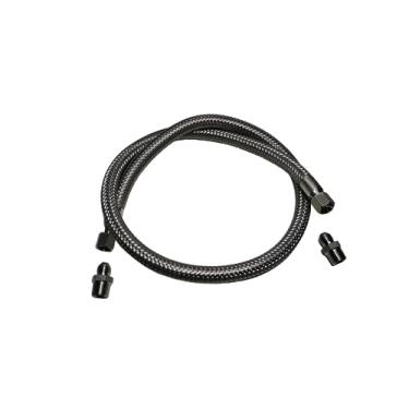 Imagem de Mangueira jumper de compressor de nível industrial, JIC-6 fêmea ou macho NPT de 0,9 cm, comprimento de 101,6 cm, 450 PSI, ambos os lados giram livremente, mangueira de metal de aço inoxidável flexível