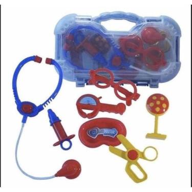 Imagem de Brinquedo infantil Maleta Kit Medico Brinquedo Doutor Cor Azul Criança