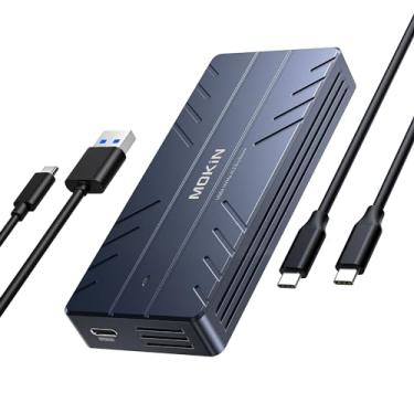 Imagem de MOKiN Gabinete M.2 Nvme De 40 Gbps Com Ventoinha Resfriamento, Thunderbolt Ssd Para M1 Pro/Max Mac, Alumínio Suporte M/B+M, Tamanho Chave 2280/2260/2242, Compatível 3/4/Usb4/3.2/3.1