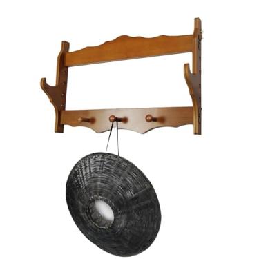 Imagem de Suporte de espada prateleira de exibição de espadas, suporte de espada, suporte de parede para exibição de espadas, suporte de madeira para katana, prateleira de exibição samurai de 6 níveis, suporte