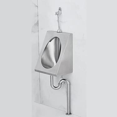 Imagem de Mictórios de aço inoxidável 304, mictório portátil para homens por indução de drenagem montada na parede mictórios de banheiro público, mictórios masculinos quadrados montados na parede, mictório de