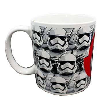 Imagem de Caneca oficial Star Wars Stormtroopers/Troop Leader 325 ml - Copo de cerâmica para café quente, chá, cacau - Texto revelador de mensagem ativada por calor - Rastrear temperatura da bebida - Item